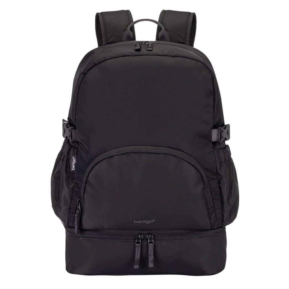 Bentgo Gray Everyday Travel Backpack with Separate Bottom Compartment